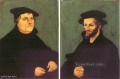 マルティン・ルターとフィリップ・メランヒトンの肖像 ルネサンス ルーカス・クラナッハ長老